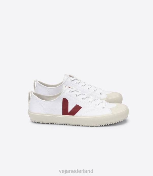 Nova canvas witte marsala Veja 28X8161 Heren schoenen Nova canvas witte marsala Veja 28X8161 Heren schoenen